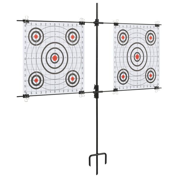 vidaXL Target Paper Stand with Shooting Papers 78x76 cm Steel