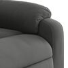 vidaXL Electric Stand up Massage Recliner Chair Dark Grey Microfibre Fabric