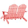 vidaXL 2-Seater Garden Adirondack Chair&Ottoman Fir Wood Pink