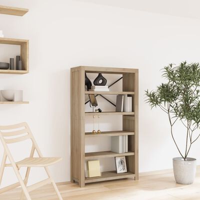 vidaXL 5-Tier Bookcase 80x30x140 cm Solid Wood Acacia