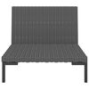 vidaXL Garden Sofas 2pcs with Cushions Half Round Poly Rattan