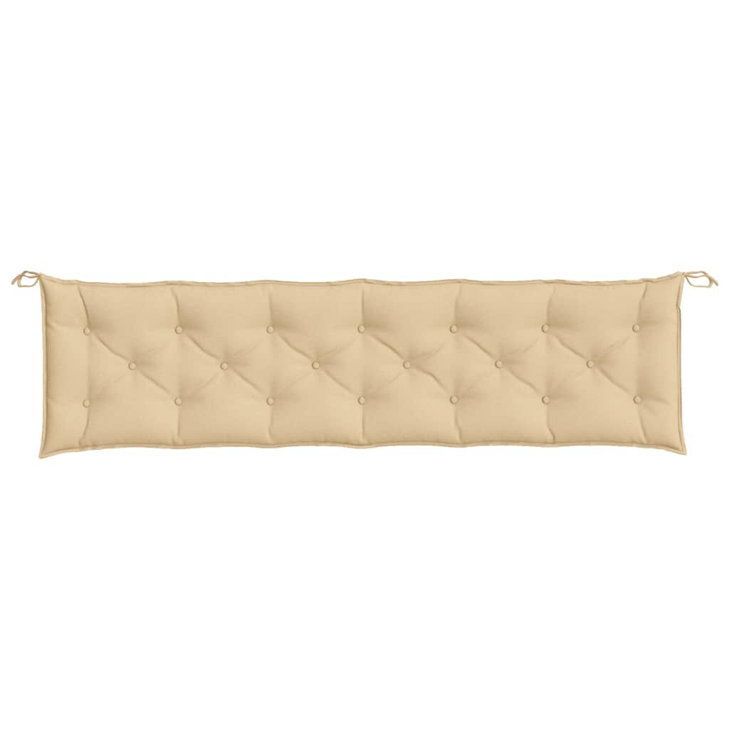 vidaXL Garden Bench Cushion Melange Beige 200x50x7 cm Fabric