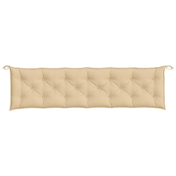 vidaXL Garden Bench Cushion Melange Beige 200x50x7 cm Fabric
