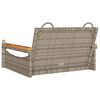 vidaXL Swing Bench Grey 63x62x40 cm Poly Rattan