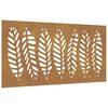 vidaXL Garden Wall Decoration 105x55 cm Corten Steel Leaf Design
