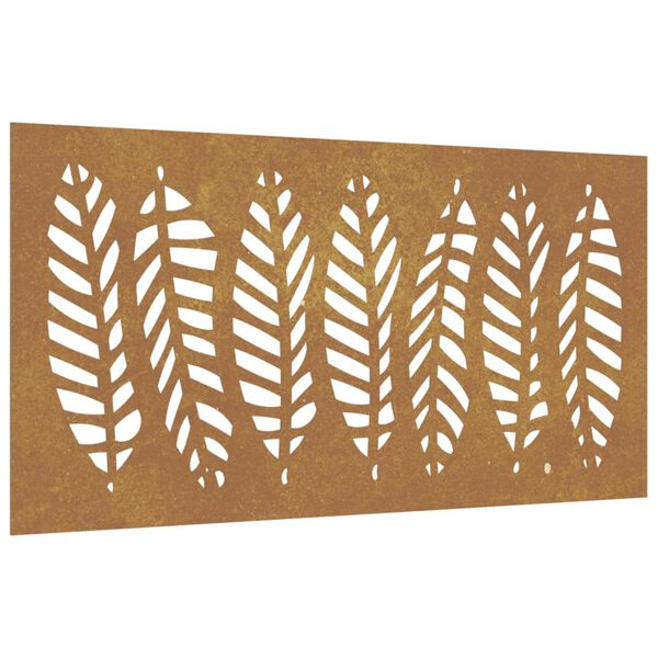 vidaXL Garden Wall Decoration 105x55 cm Corten Steel Leaf Design