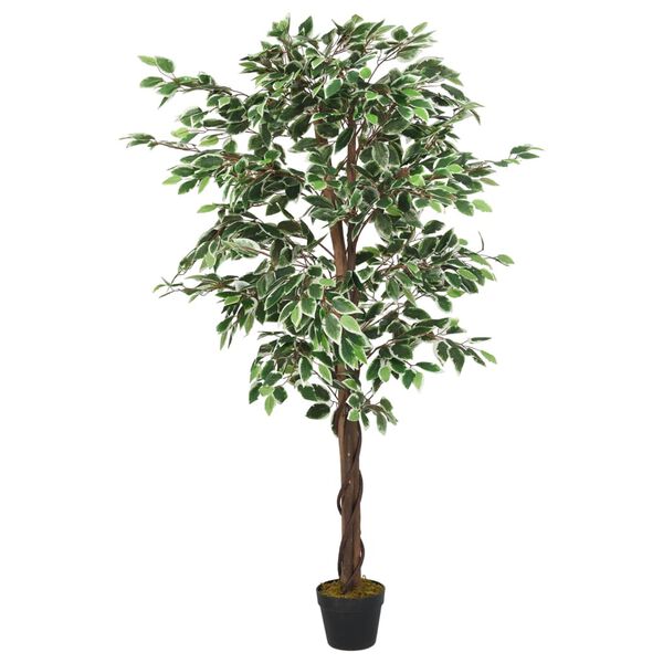 vidaXL Artificial Ficus Tree 1260 Leaves 200 cm Green