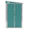 vidaXL Wall-mounted Garden Shed Green 118x100x178 cm Galvanised Steel