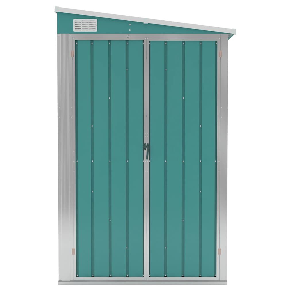 vidaXL Wall-mounted Garden Shed Green 118x100x178 cm Galvanised Steel