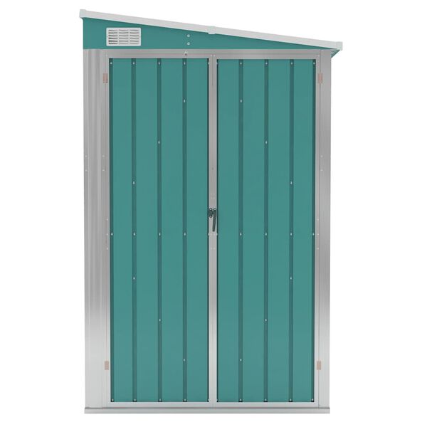 vidaXL Wall-mounted Garden Shed Green 118x100x178 cm Galvanised Steel