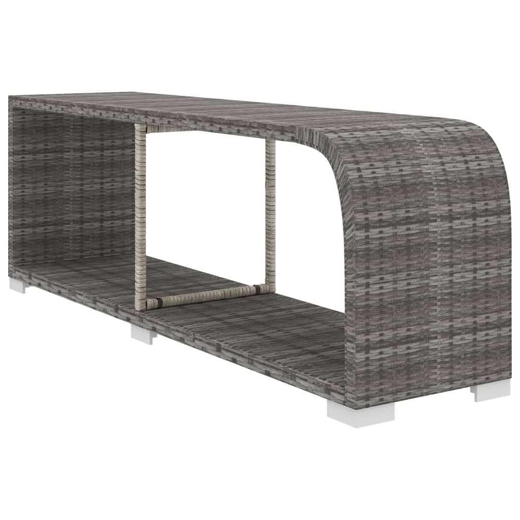 vidaXL 8 Piece Garden Lounge Set with Cushions Poly Rattan Grey
