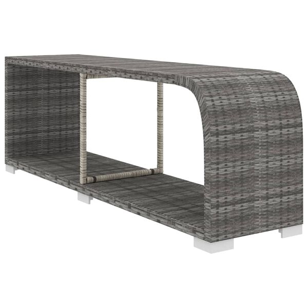 vidaXL 8 Piece Garden Lounge Set with Cushions Poly Rattan Grey