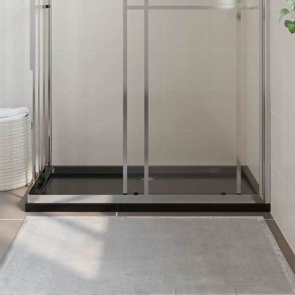 vidaXL Rectangular ABS Shower Base Tray Black 70x120 cm