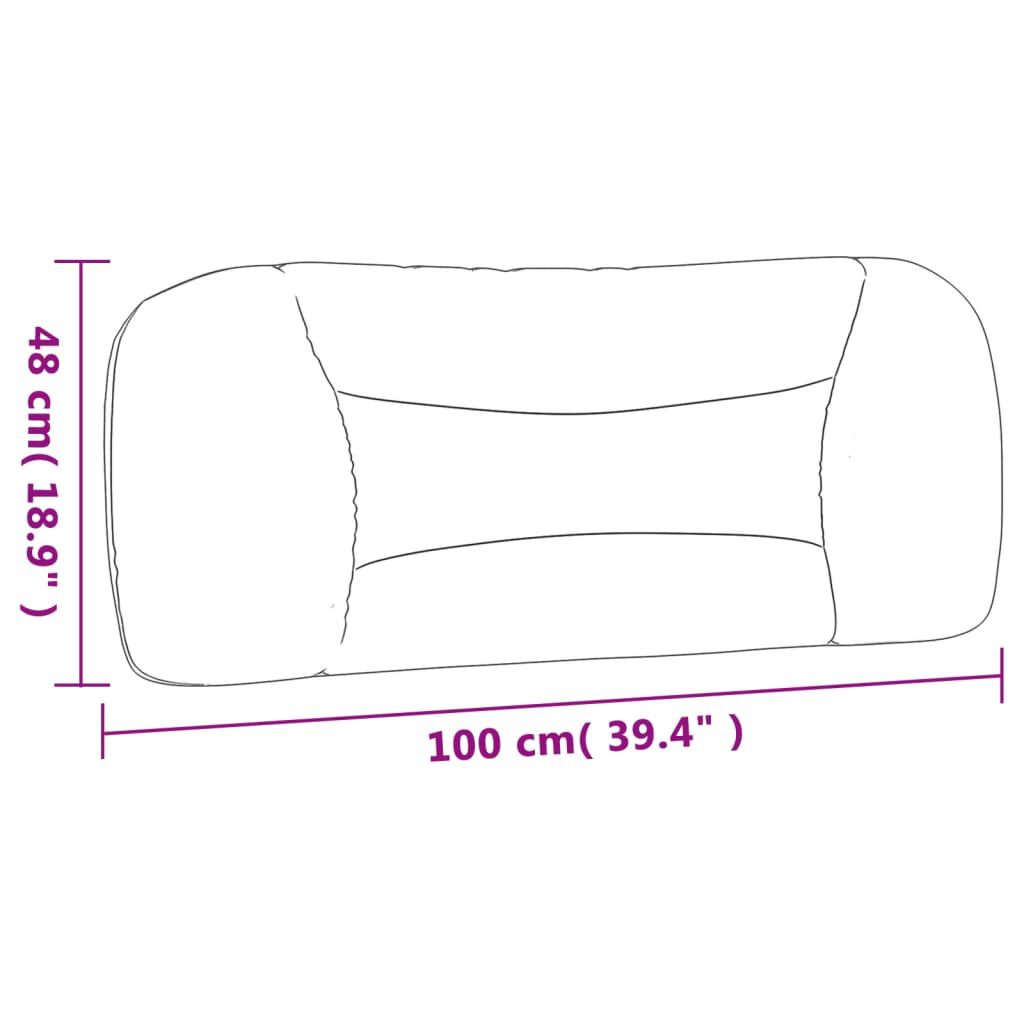 vidaXL Headboard Cushion White 100 cm Faux Leather