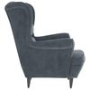 vidaXL Armchair Dark Grey Velvet