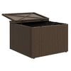 vidaXL Garden Stool Brown 55 x 55 x 37cm Poly Rattan