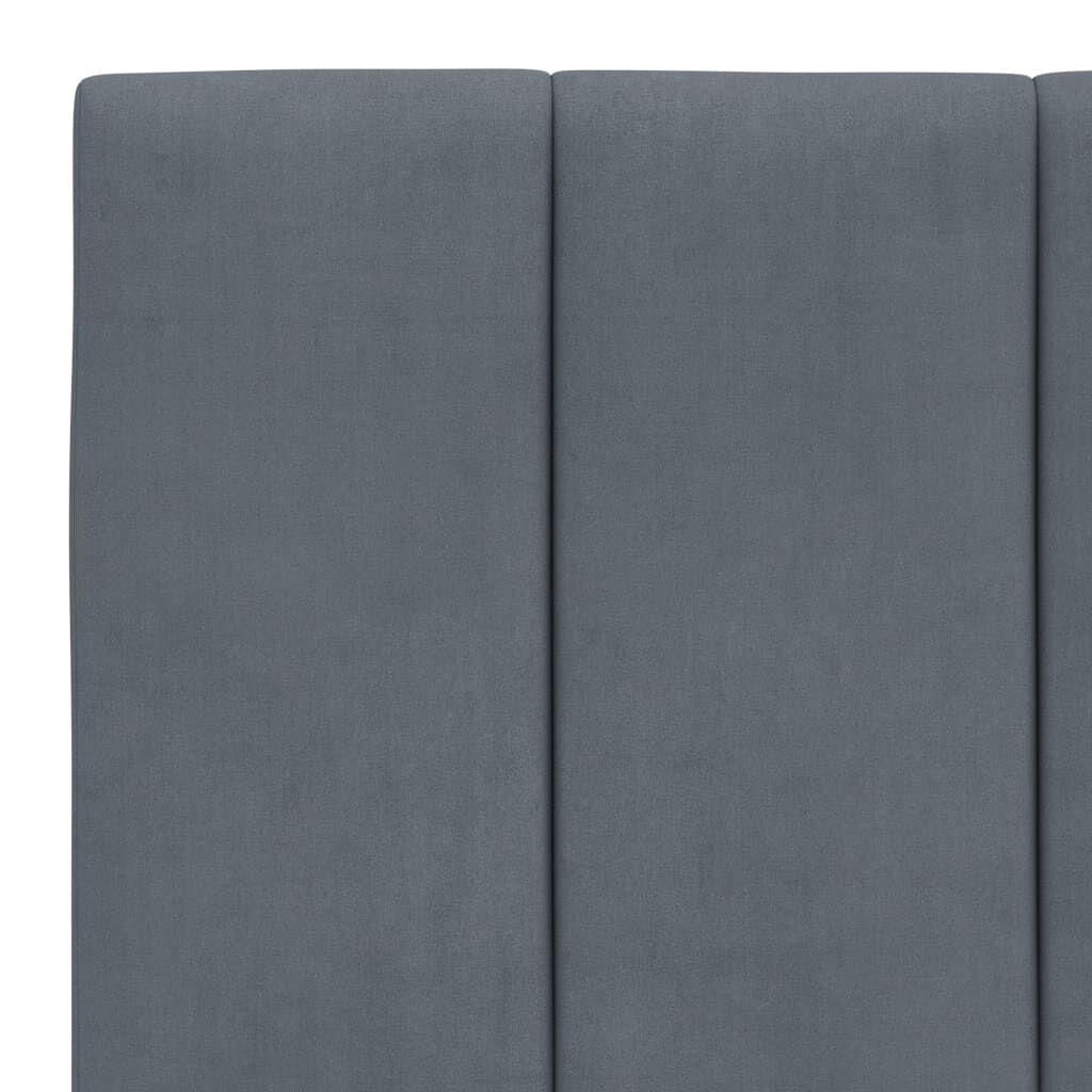 vidaXL Bed Frame without Mattress Dark Grey 100x190 cm Velvet