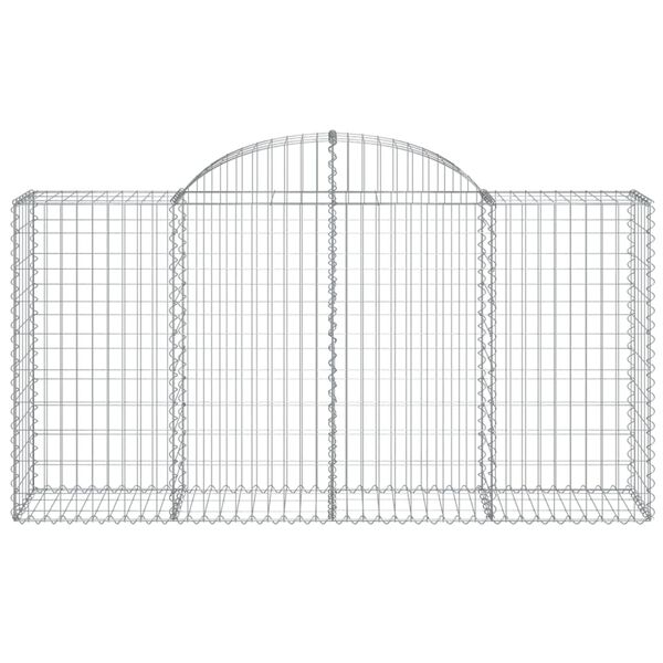 vidaXL Arched Gabion Baskets 8 pcs 200x50x100/120 cm Galvanised Iron