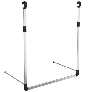 vidaXL Telescopic Wardrobe Hanging Rail Silver