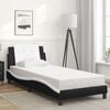 vidaXL Bed Frame without Mattress "Zadar" Black and White 100x203 cm Faux Leather