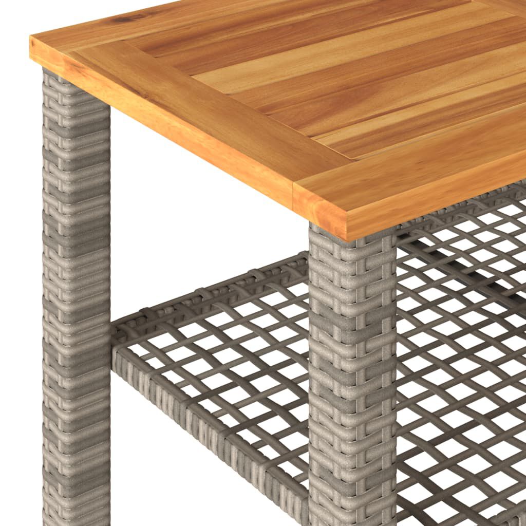 vidaXL 4 Piece Garden Lounge Set with Cushions Grey Poly Rattan