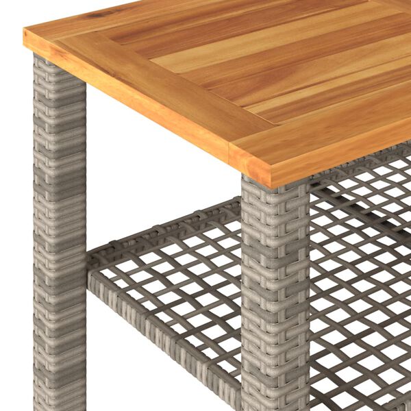 vidaXL 4 Piece Garden Lounge Set with Cushions Grey Poly Rattan