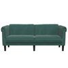 vidaXL Sofa 2-Seater Dark Green Velvet