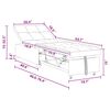 vidaXL Sofa Bed Light grey 194 x 67 x 37 cm Fabric