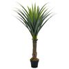 vidaXL Artificial Plant Yucca Tree with Pot Green 145 cm