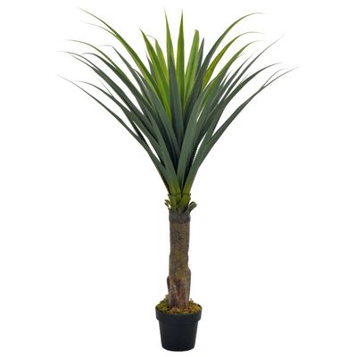 vidaXL Artificial Plant Yucca Tree with Pot Green 145 cm