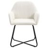vidaXL Dining Chairs 2 pcs Cream Fabric