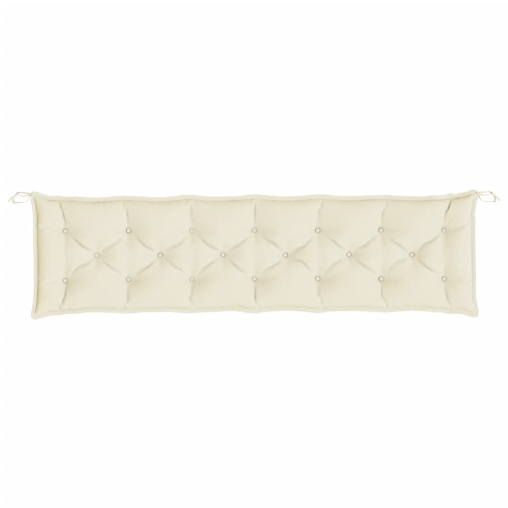 vidaXL Garden Bench Cushion Cream White 200x50x7 cm Oxford Fabric