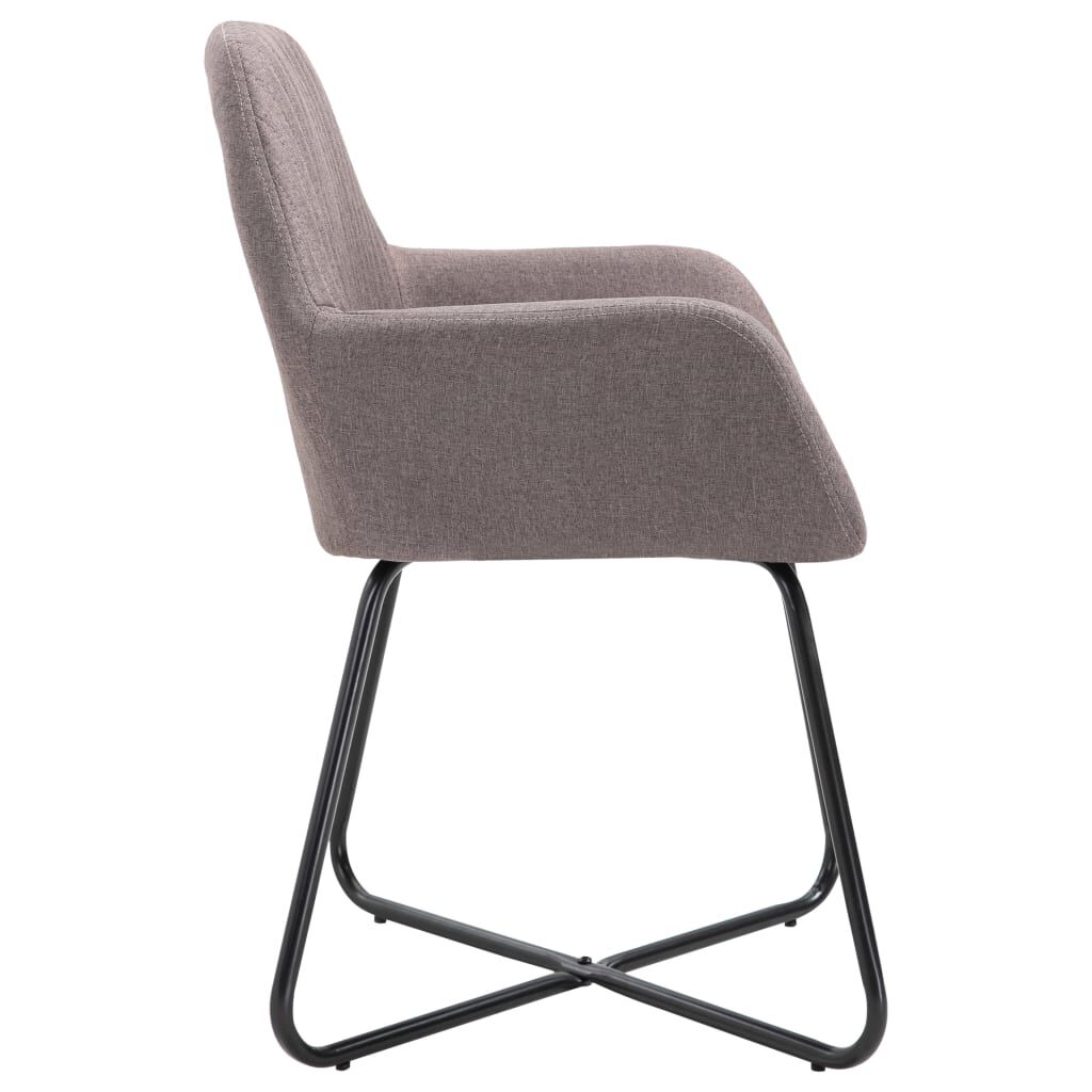 vidaXL Dining Chairs 4 pcs Taupe Fabric