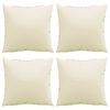 vidaXL Sofa Cushions 4 pcs Cream 50x50 cm Fabric