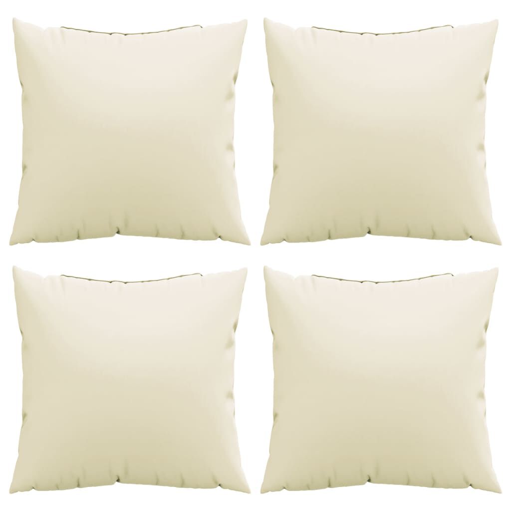 vidaXL Sofa Cushions 4 pcs Cream 50x50 cm Fabric