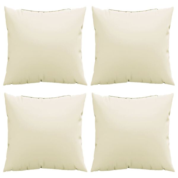 vidaXL Sofa Cushions 4 pcs Cream 50x50 cm Fabric