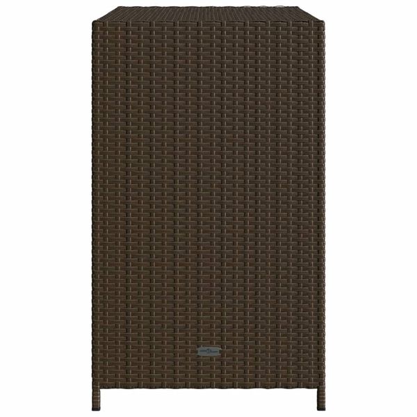 vidaXL Garden Storage Cabinet Brown 83x45x76 cm Poly Rattan