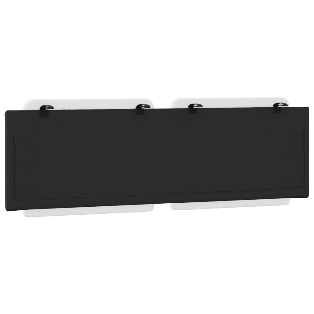 vidaXL Headboard Cushion White and Black 152 cm Queen Faux Leather