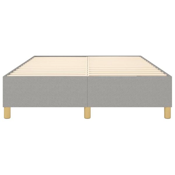 vidaXL Bed Frame without Mattress Light Grey Full Fabric (US Only)