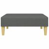 vidaXL 2-Seater Sofa Bed with Footstool Dark Grey Fabric