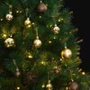 vidaXL Artificial Hinged Christmas Tree 150 LEDs & Ball Set 150 cm