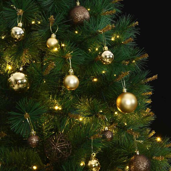 vidaXL Artificial Hinged Christmas Tree 150 LEDs & Ball Set 150 cm
