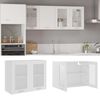 vidaXL Hanging Glass Cabinet White 80x31x60 cm Engineered Wood