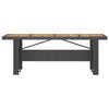 vidaXL 7 Piece Outdoor Dining Set with Cushions Poly Rattan Black