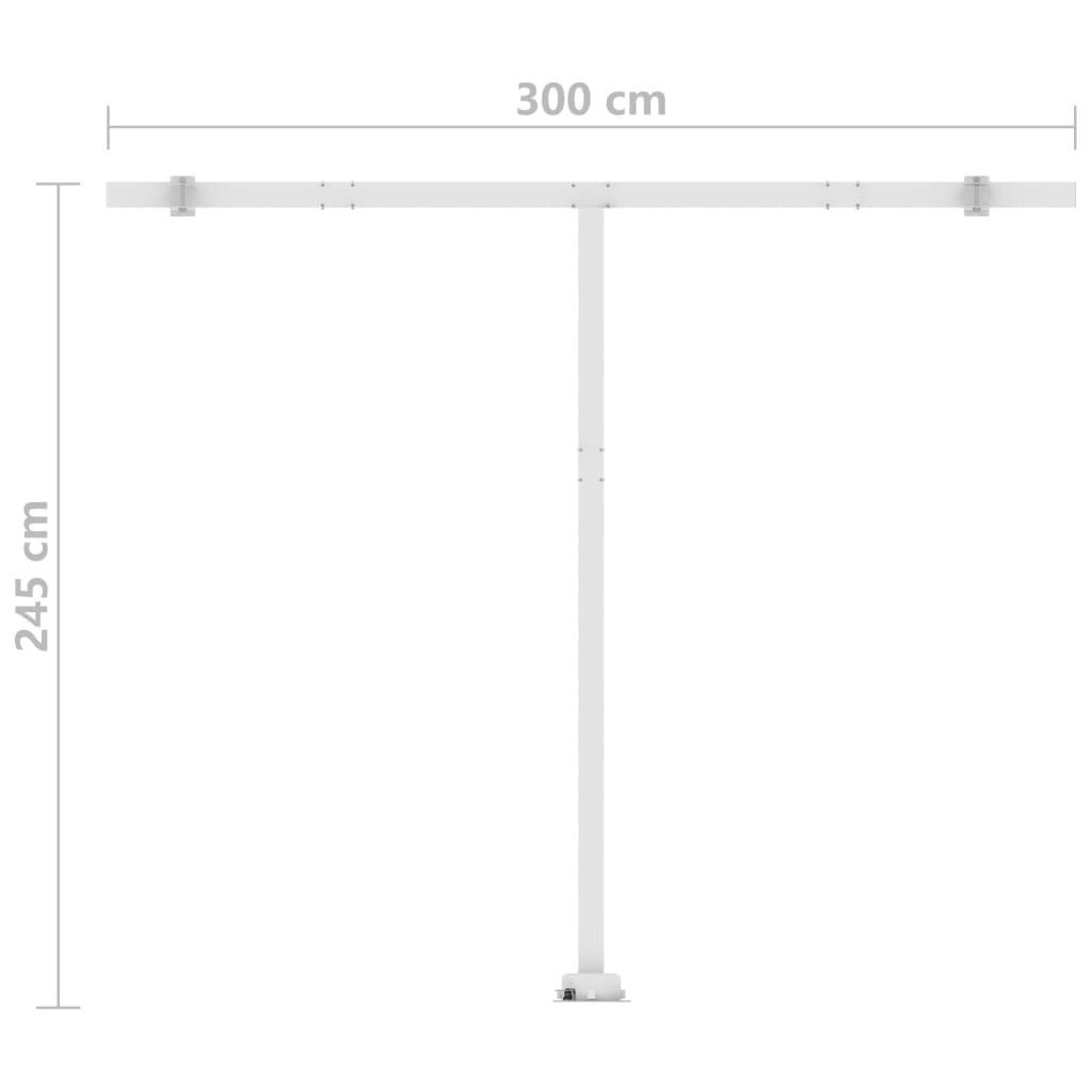 vidaXL Freestanding Automatic Awning 300x250cm Blue/White