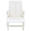 vidaXL Folding Sun Lounger Plastic White