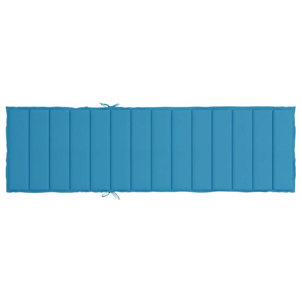 vidaXL Sun Lounger Cushion Blue 200x70x3cm Oxford Fabric