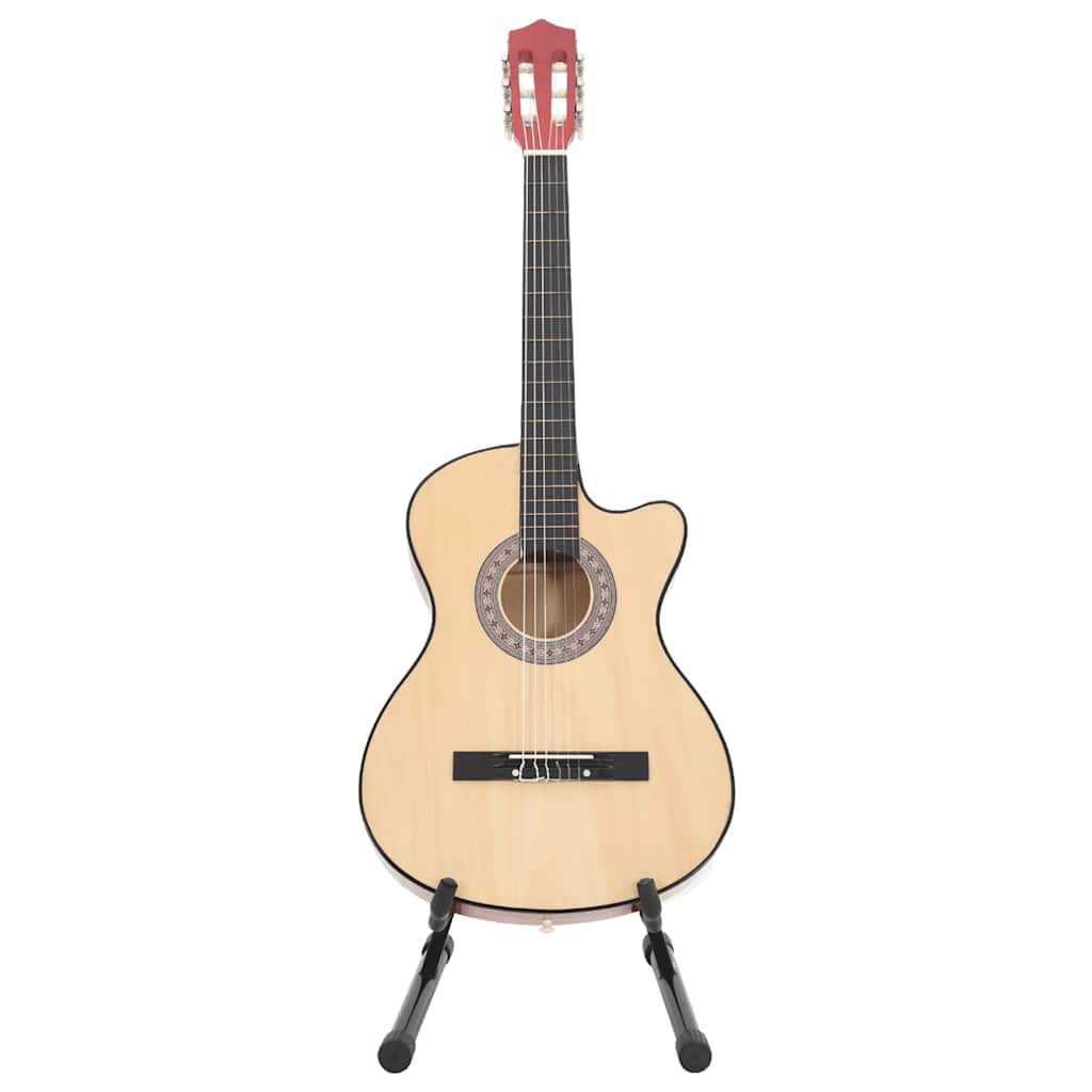 vidaXL 12 Piece Western Acoustic Cutaway Guitar Set with 6 Strings 38