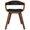 vidaXL Dining Chair Black Bentwood and Faux Leather