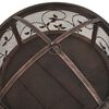 vidaXL Rustic Fire Pit with Poker 67.5 cm XXL Steel